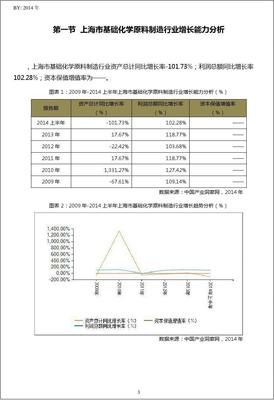 2009-2014年上半年上海市基础化学原料制造行业经营状况分析年报